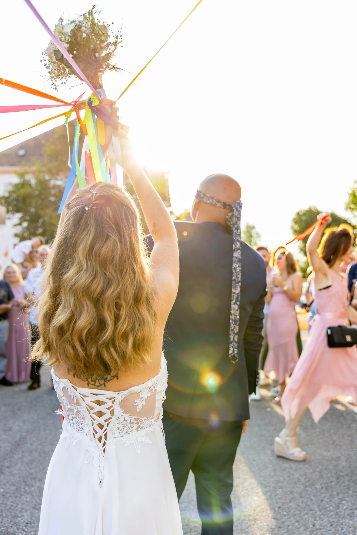 Animation du ruban pendant un mariage